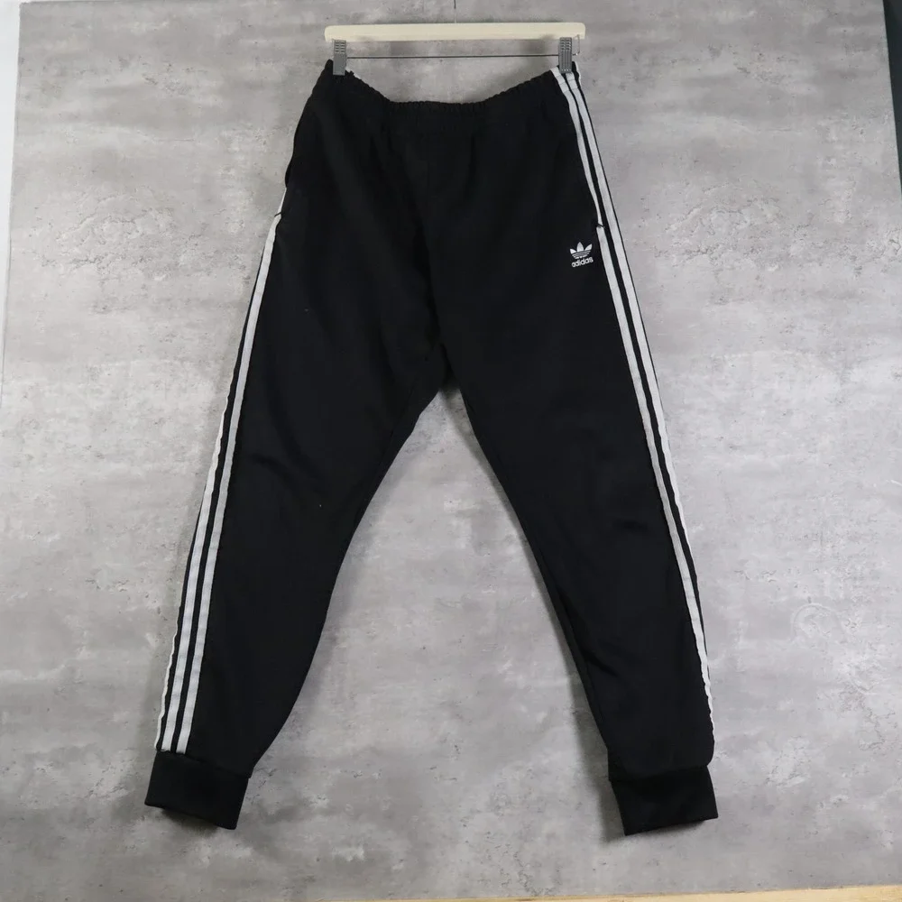 modern adidas track pants tapered stripes mens M